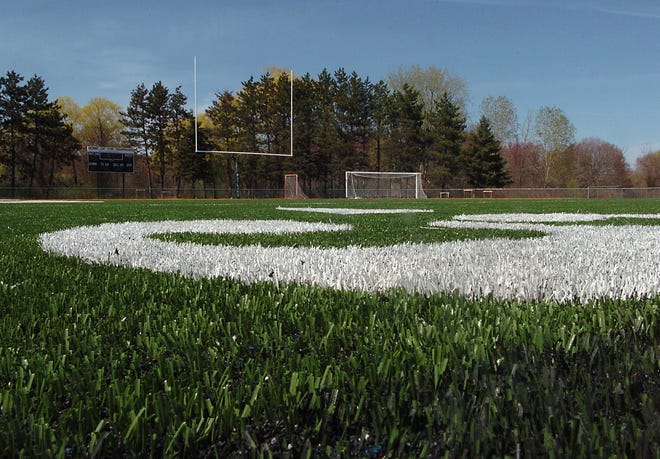 The artificial turf at Wayland High School.