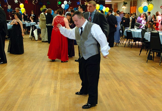 William Campbell of Abington dances at a spring semi-formal held Saturday by the Pembroke Knights of Columbus for children and young adults with special needs.