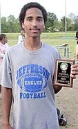 Jefferson’s Tailen DiGregorio was named the boys’ overall MVP after tying the school record in the high jump this season.