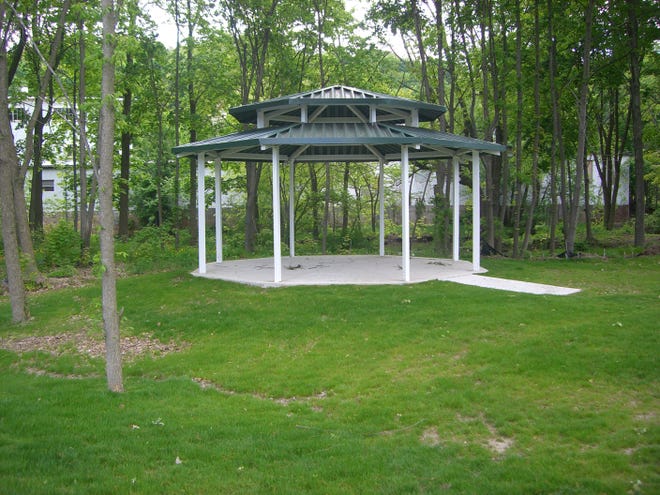 This pavilion will house Cellucci Park's Saturday Entertainment Series. The former South Street Park has been renamed for the late Argeo Cellucci Jr., a prominent businessman and civic leader; its grand opening is June 7.