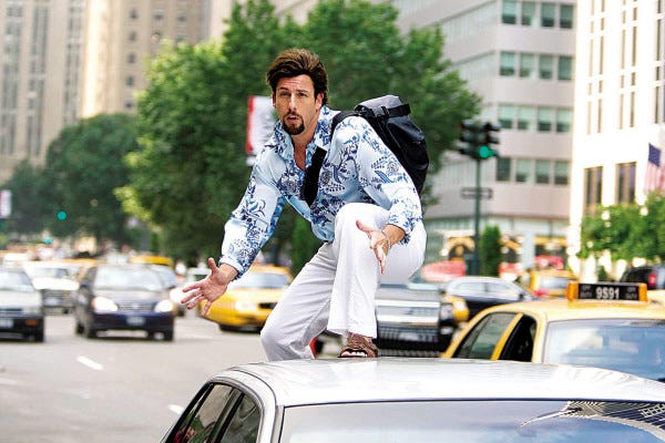 Columbia Pictures
Adam Sandler is a Israeli-commando-turned-hair-stylist who just wants to make the world “silky smooth” in “You Don’t Mess with the Zohan,” opening today.