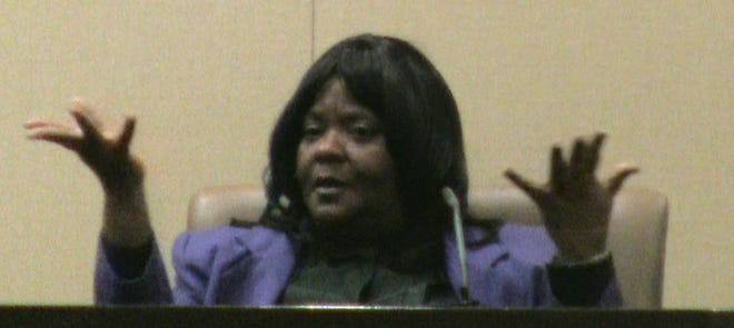 Alnethia Coley testifies Wednesday.