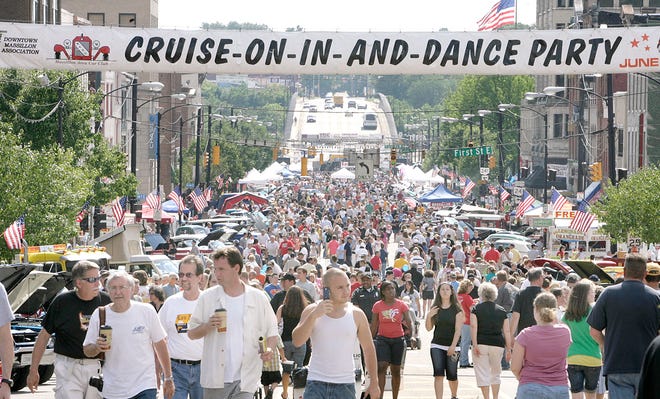 Once the morning rain subsided and the sun began to shine on Saturday, people packed the downtown streets for the 19th annual Cruise-On-In & Dance Party.