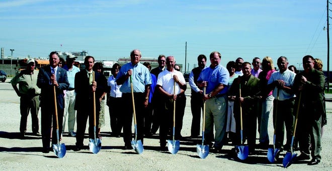 A groundbreaking ceremony for the new four-unit complex in front of ShopKo took place Thursday. Construction on the 6,400-square foot strip mall should be complete by the end of the year.
