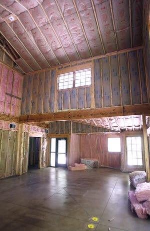 The interior of the Illinois Audubon Society’s new state headquarters is ready for drywall.