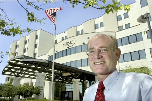 Executive Vice President Rich Mutarelli, the CFO at Munroe Regional Medical Center, is shown in front of the hospital in Ocala in this May 12, 2008 file photo.