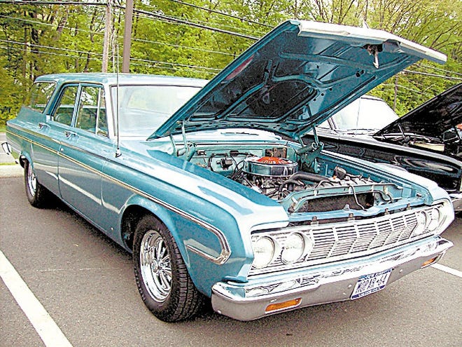 Rick Weinman’s sweet 1964 Plymouth Belvedere station wagon actually belongs to his wife.