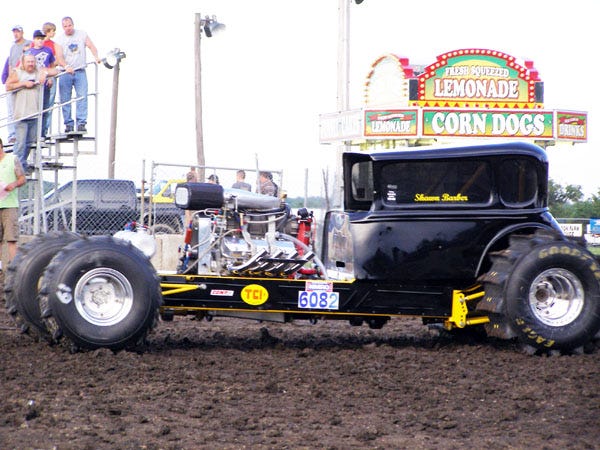 A new Thursday night event helped fill the grandstand seats at the Henry County Fairgrounds in Cambridge. A number of funny cars participated in the Overlanders truck mud drags.