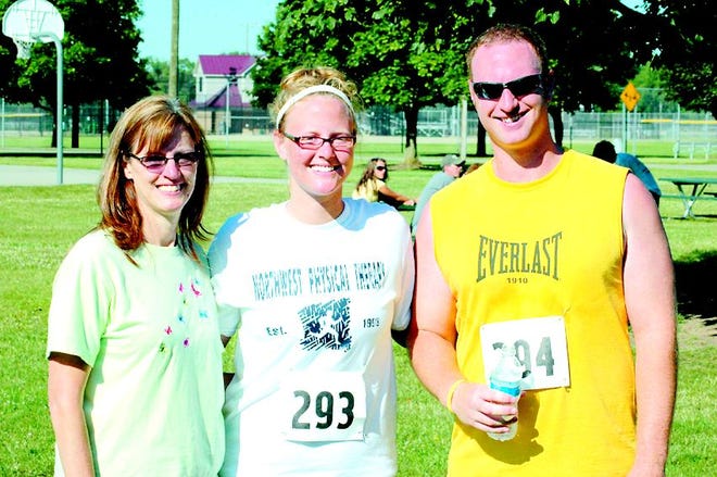 Jayne Bryne, daughter Krystal, and son Josh after the July 5 5k race at Heritage Park.