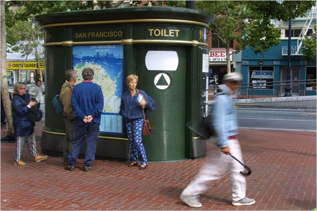 One of San Francisco’s toilets, which, officials say, always need maintenance adjustments.