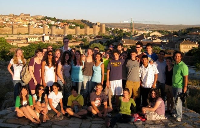 The group pauses for a picture in Avila, Spain.
