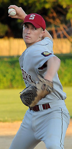 Jordan McCarthy pitched a strong game against Natick.
