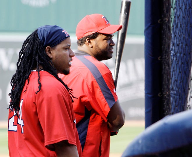 Manny Ramirez (left) has just about worn out his welcome in Boston with his recent claim of a sore knee and subsequent statement that he would welcome a trade.