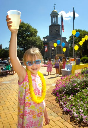 8-year-old Zoe Strassell won a contest through Sunkist that wins her a lemonade stand. The catch: proceeds from whatever lemonade she sells have to go to charity. She picked St Judes after seeing a commercial on tv. She and her friends will be selling in front of city hall, the first stop in a tour to raise money for charity via lemonade.
