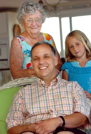 David Di Pesa of Scituate/Milton is turning 50 and his family is going all out with a parade, marching band, etc. to make his birthday extra special.
David is mentally disabled and his parents and 7 siblings have always made his birthday special.
David, his mother Mary Jane and niece Caroline, 6,