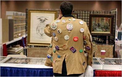 Howard Park of Washington, at the opening day of the 2008 American Political Items Collectors National Convention at the Riviera Hotel & Casino in Las Vegas.