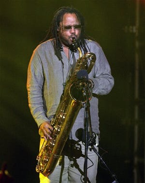 In this Monday, May 9, 2005 file photo, LeRoi Moore of the Dave Matthews Band performs with the band at New York's Roseland Ballroom. Moore is recovering from an ATV accident on his Virginia farm. According to the band's Web site, Moore was taken to the University of Virginia Health System for treatment after the Monday, June 30, 2008 wreck in Charlottesville. A publicist for the Dave Matthews Band said on Tuesday Aug. 19, 2008 that sax player LeRoi Moore died Tuesday, of injuries suffered in the June accident, at Hollywood Presbyterian Medical Center in Los Angeles. Moore was 46.