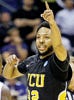 Virginia Commonwealth's Brandon Rozzell reacts during the second half at the Southwest regional final game against Kansas in the NCAA college basketball tournament on Sunday, March 27, 2011, in San Antonio. VCU won 71-61. (AP Photo/Eric Gay)