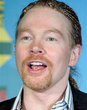 In this Sept. 11, 2006, file photo, Axl Rose is seen backstage at the 2006 MTV Video Music Awards in New York.