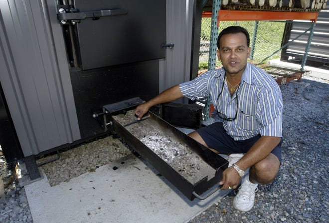 Vee Persuad, who began selling outdoor furnaces months ago, says his EPA-approved products release less smoke. “There’s not a drop of soot or anything in the air,” he said.