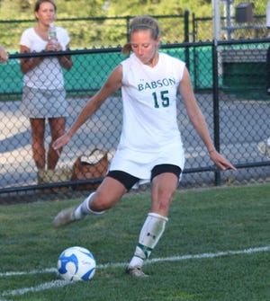 Sam Bartman, who helped Nipmuc win the Div. 2 state title in 2005, is now one of the standouts on the Babson women's soccer team.