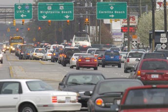 The intersection of College Road and Oleander Drive is Wilmington's busiest.