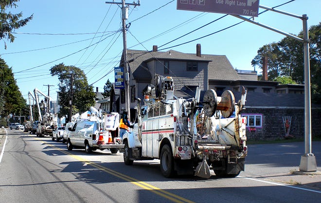 An early morning accident on Samoset Street disrupted utility service to sections of downtown Plymouth Tuesday. A lower section of the street was closed for more than five hours as cable and electric company crews made repairs.