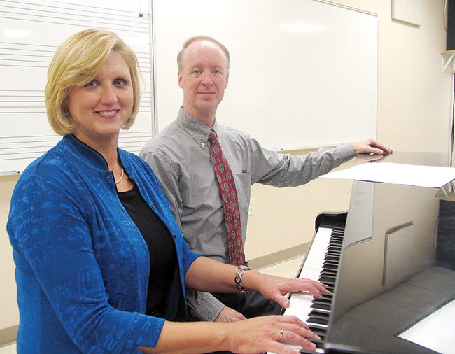 The Pellissippi State Technical Commnity College faculty recital will showcase an original composition by Susan Naylor Callaway, left, an adjunct faculty member and Bill Brewer, right, will direct the performance.