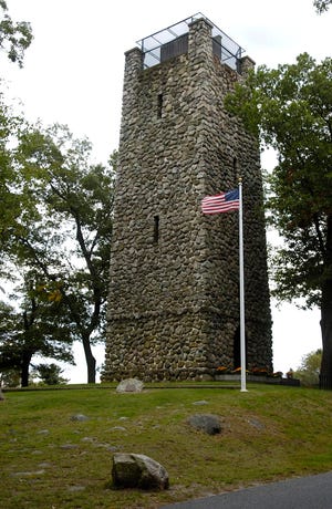 The 65-foot stone Memorial Tower on Tower Hill in D.W. Field Park in Brockton was built in 1925 by local workers in honor of the local men and women who served in World War I.