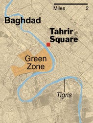 The attack took place in Tahrir Square, in Baghdad.