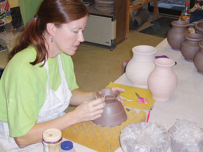 Nancy Minturn, above, along with other local artists, will showcase their work at the Potter's Invitational during the month of November.