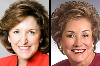 Kay Hagan is suing incumbent Elizabeth Dole, accusing her of defamation and libel for a television ad showing Hagan's face while another woman declares "There is no God!"