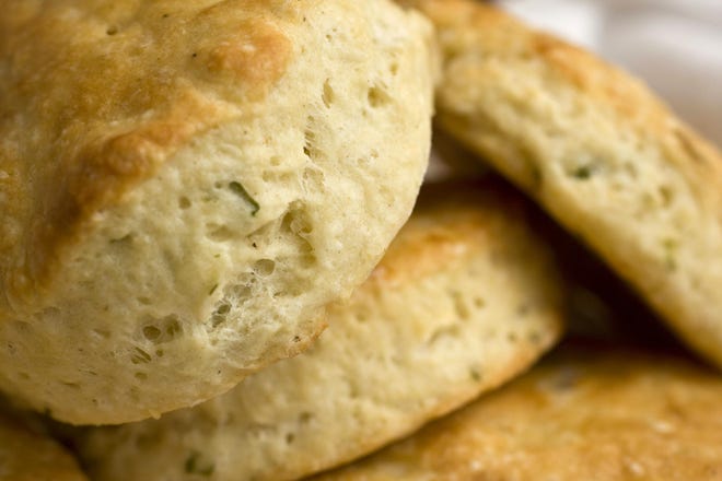 If Thanksgiving day doesn't leave you with enough time for the kneading and rising to make rolls try going with these Seasoned Dinner Biscuits. The dry ingredients can even be combined ahead of time and then mixed with the butter and buttermilk just before baking when time in the kitchen is really tight.
