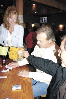 When Kelly Eaton offered Elks Lodge members an opportunity to give to the cause above their bar tab, Pat Courtney and Dave Lindsay dug into their pockets.