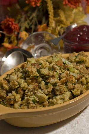 A good Basic Bread Stuffing is a welcome sight at any Thanksgiving feast.