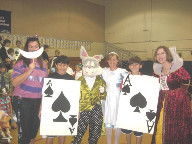 SPECIALAlice, the March Hare, the Ace of Spades, the White Rabbit, the Mad Hatter, the Queen of Hearts and the Cheshire Cat from Alice in Wonderland were on hand at San Jose Episcopal Day School.
