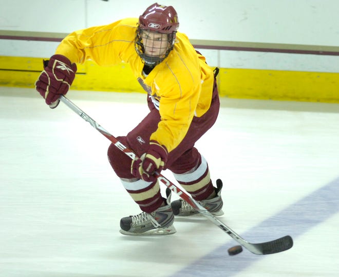 Paul Carey of Weymouth is a forward on the Boston College hockey team.








(STORY By Mike Loftus SLUGGED "BCHockey")   (Photo by Gary Higgins - The Patriot Ledger)