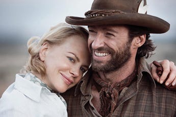 Lady Sarah Ashley (Nicole Kidman) journeys from Britain to Australia to confront her husband. Once there, she falls in love with the country and the charming Drover (Hugh Jackman).