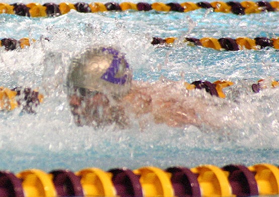 Dutchtown’s Spencer May won the state title in the 100-yard butterfly crossing in 51.01. May also placed second in the 100 breaststroke in 52.32.