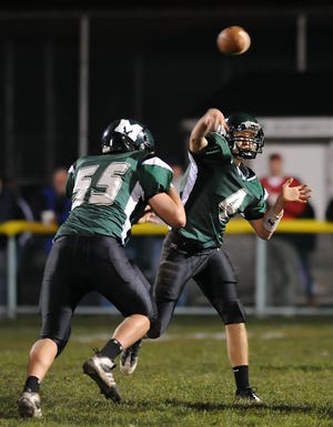 Marshfield quarterback Stephen Sousa is a solid threat throwing or running the football.