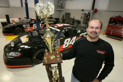 Wildwood's Wayne Anderson has compiled an impressive trophy collectionn during his late model racing career.