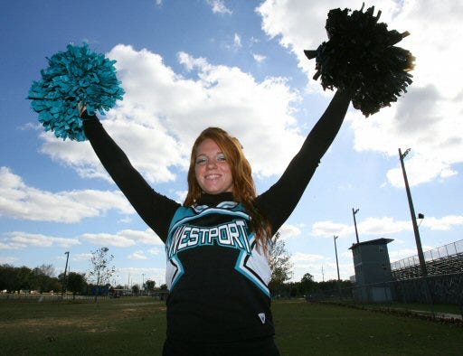 West Port senior cheerleader Angelica Rackmyre was selected to take part in a New Year’s Day parade in London after trying out for an all-star squad at CFCC.