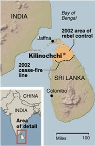 Kilinochchi has served as a de facto capital for Tamil rebels.