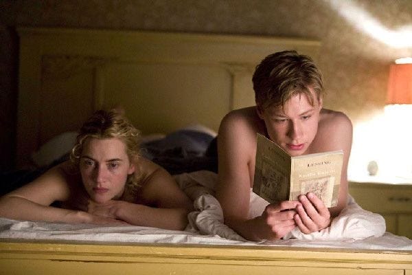 Kate Winslet and David Kross play lovers in “The Reader.”