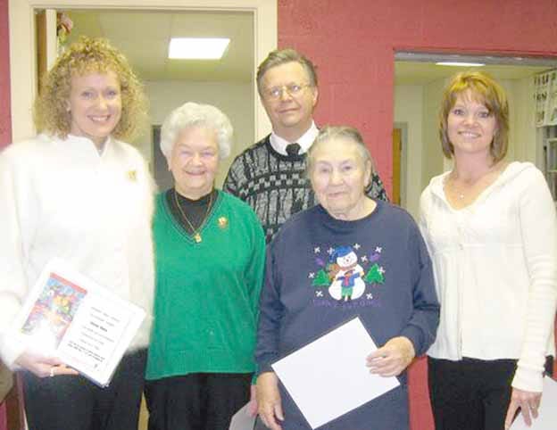 Top CROP walkers who were recognized at the annual Kewanee Area Church Fellowship dinner Sunday are, from left: Susan Dunn, Neponset Methodist; Lois Cecil, First United Methodist; Dave Miller, St. Peter's Evangelical; Jane Knepler, St. Mary's Catholic; and Debbie Stabler, Neponset Methodist. Not shown is Karen Scott, Neponset Methodist.