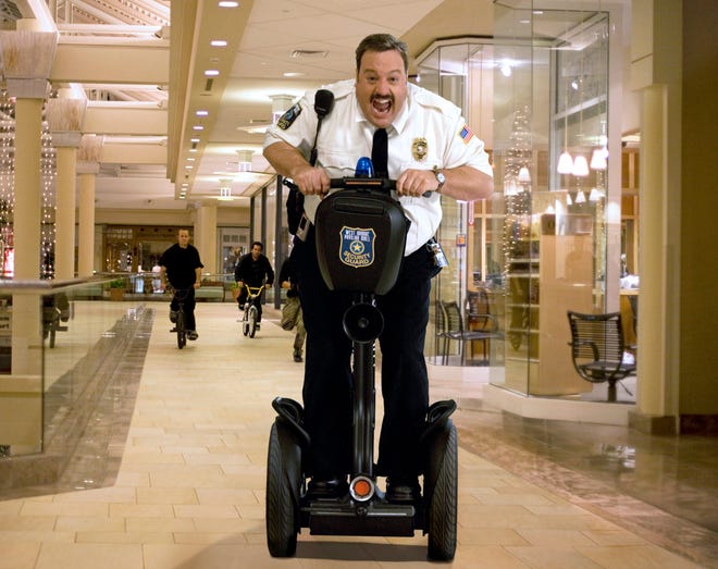Kevin James in the comedy, "Paul Blart: Mall Cop."