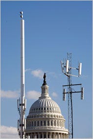 Cellphone companies have added temporary antennas in Washington but expect to be overwhelmed anyway.