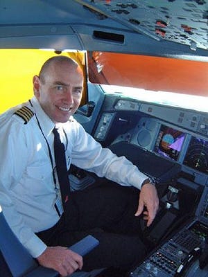 Thomas Cook of Cummaquid at the controls of a Northwest Airlines Airbus A330.