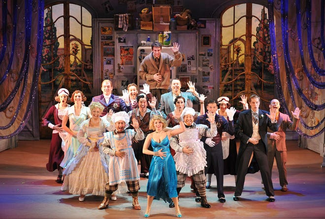 The company of the national tour of “The Drowsy Chaperone,” with Elizabeth Pawlowski front and center as stage starlet Janet Van De Graaff. The show takes the stage Feb. 3-8 at the Rochester Auditorium Theatre.