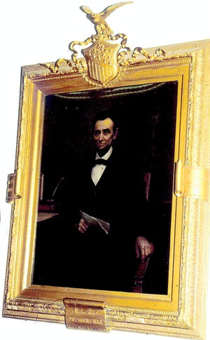 Portrait of Lincoln that went missing in 1994.